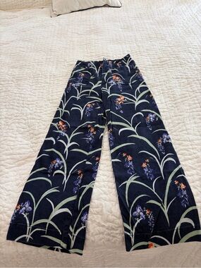 Anthro Collette wide leg linen pants